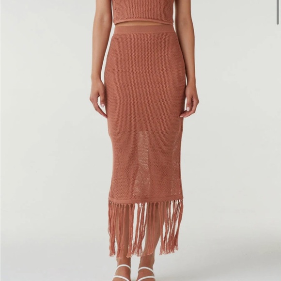 VETTA Dresses & Skirts - NWOT Vetta The One Shoulder Knit Set brown boho XS
